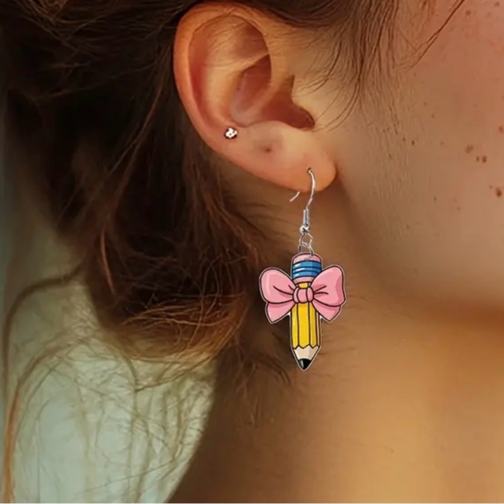 Preppy Maximalist Dopamine Teacher  Earrings